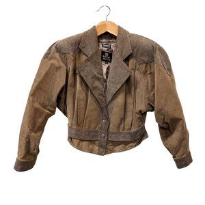 Vintage Byrnes and Baker Leather Jacket Bomber Coat